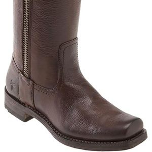 Frye Heath Boots Distressed Brown